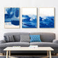 Blue Contemporary Painting Brush Stroke Wall Art Decor for Kitchen, Multiple Sizes Blue Design 1 Clearhalo 'Art Gallery' 'Canvas Art' 'Contemporary Art Gallery' 'Modern' Arts' 1708418