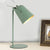 Adjustable Barre Shade Desk Lamp Macaron Style Metallic 1 Light Bedroom Standing Desk Light in Black/Grey Green Clearhalo 'Lamps' 'Table Lamps' Lighting' 170844