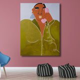 Woman Figure Canvas Print Traditional Textured Living Room Wall Decor in Dark Color Clearhalo 'Art Gallery' 'Canvas Art' 'Traditional' Arts' 1708529