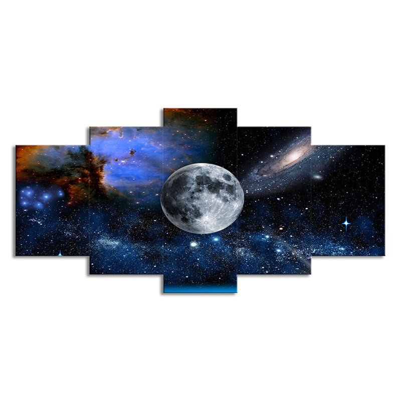 Multi-Piece Cosmos View Art Print Canvas Science Fiction Wall Decor for Teens Room Clearhalo 'Art Gallery' 'Canvas Art' 'Kids' Arts' 1708595