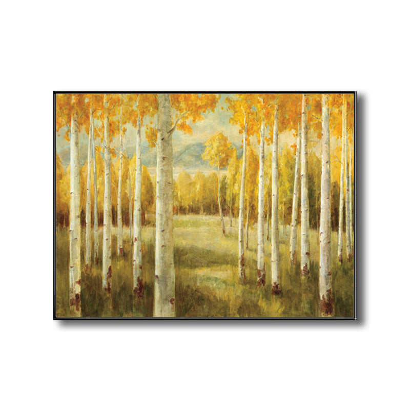 Farmhouse Forest Drawing Wall Decor Pastel Color Living Room Canvas Wall Art, Texture Clearhalo 'Art Gallery' 'Canvas Art' 'Country Art Gallery' 'French Country' 'Rustic' Arts' 1708684