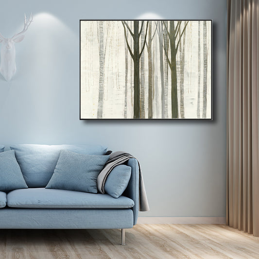 Farmhouse Forest Drawing Wall Decor Pastel Color Living Room Canvas Wall Art, Texture Clearhalo 'Art Gallery' 'Canvas Art' 'Country Art Gallery' 'French Country' 'Rustic' Arts' 1708687