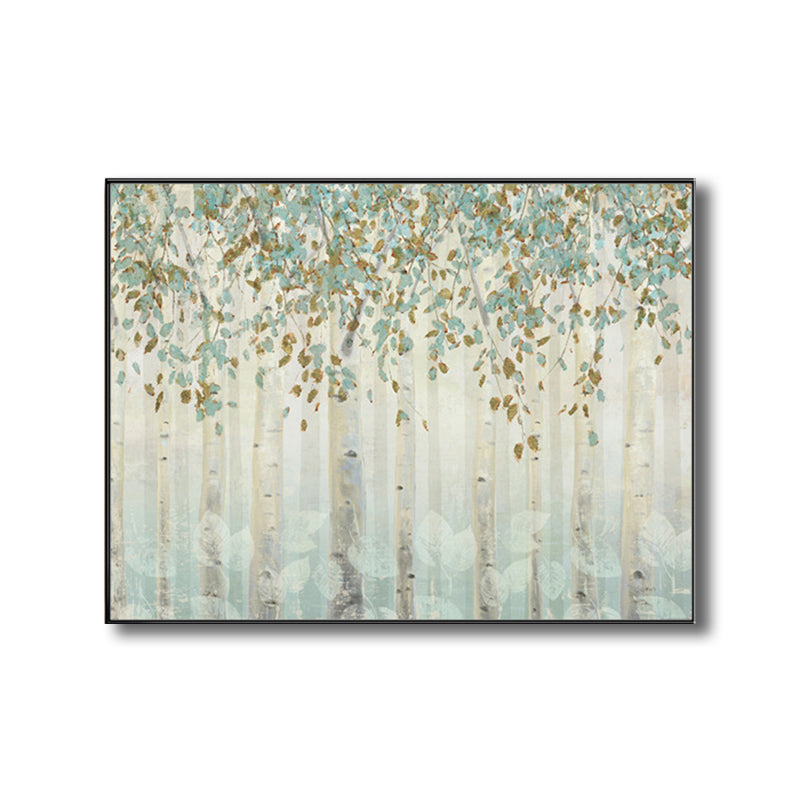 Farmhouse Forest Drawing Wall Decor Pastel Color Living Room Canvas Wall Art, Texture Clearhalo 'Art Gallery' 'Canvas Art' 'Country Art Gallery' 'French Country' 'Rustic' Arts' 1708692