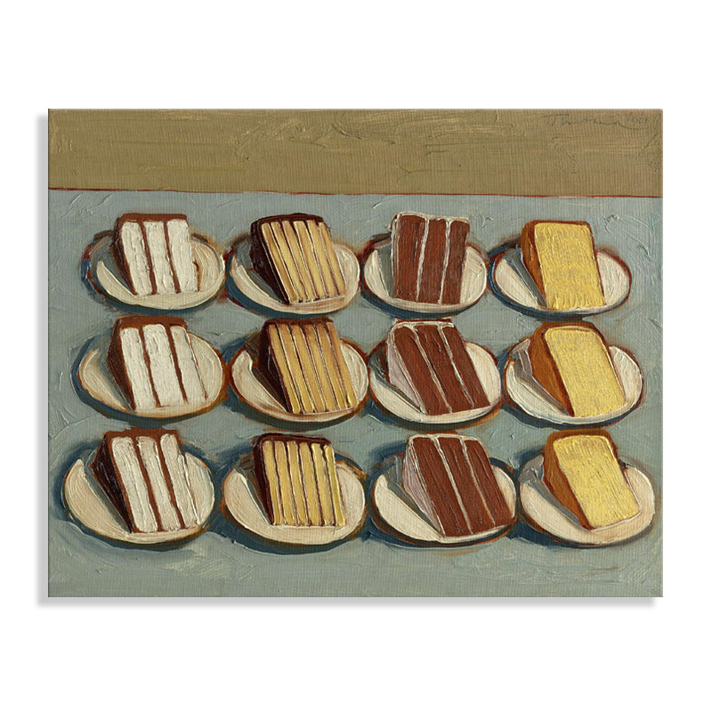 Brown Cakes Pattern Canvas Textured Wall Art Print for Girls Bedroom, Multiple Sizes Clearhalo 'Art Gallery' 'Canvas Art' 'Traditional' Arts' 1708710