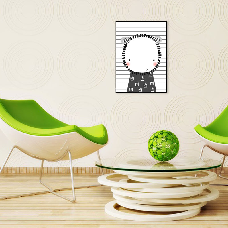 Cartoon Animals Painting Children's Art Canvas Wall Art Decor, Multiple Sizes Options Clearhalo 'Art Gallery' 'Canvas Art' 'Kids' Arts' 1708714