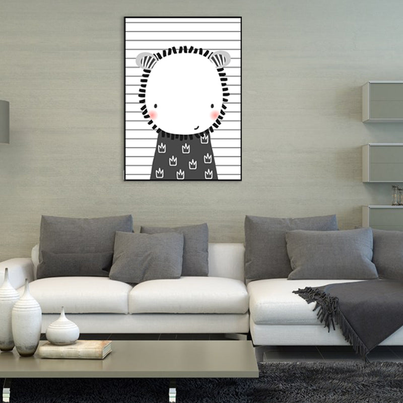 Cartoon Animals Painting Children's Art Canvas Wall Art Decor, Multiple Sizes Options Clearhalo 'Art Gallery' 'Canvas Art' 'Kids' Arts' 1708715