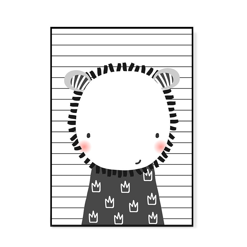 Cartoon Animals Painting Children's Art Canvas Wall Art Decor, Multiple Sizes Options Clearhalo 'Art Gallery' 'Canvas Art' 'Kids' Arts' 1708716