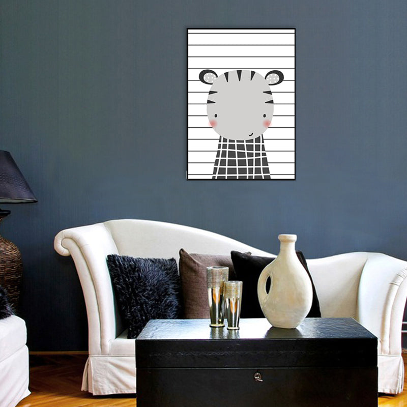 Cartoon Animals Painting Children's Art Canvas Wall Art Decor, Multiple Sizes Options Clearhalo 'Art Gallery' 'Canvas Art' 'Kids' Arts' 1708721