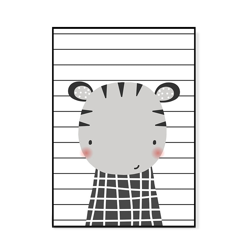 Cartoon Animals Painting Children's Art Canvas Wall Art Decor, Multiple Sizes Options Clearhalo 'Art Gallery' 'Canvas Art' 'Kids' Arts' 1708723