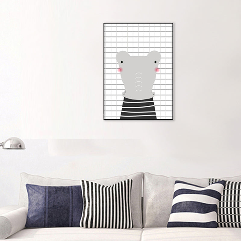 Cartoon Animals Painting Children's Art Canvas Wall Art Decor, Multiple Sizes Options Clearhalo 'Art Gallery' 'Canvas Art' 'Kids' Arts' 1708725