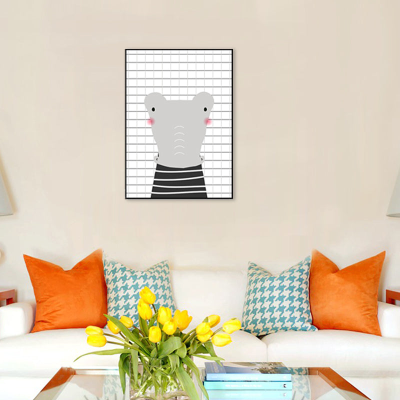 Cartoon Animals Painting Children's Art Canvas Wall Art Decor, Multiple Sizes Options Clearhalo 'Art Gallery' 'Canvas Art' 'Kids' Arts' 1708726