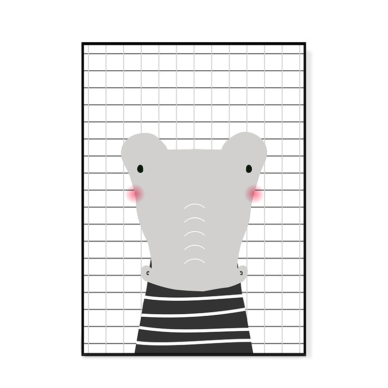 Cartoon Animals Painting Children's Art Canvas Wall Art Decor, Multiple Sizes Options Clearhalo 'Art Gallery' 'Canvas Art' 'Kids' Arts' 1708727