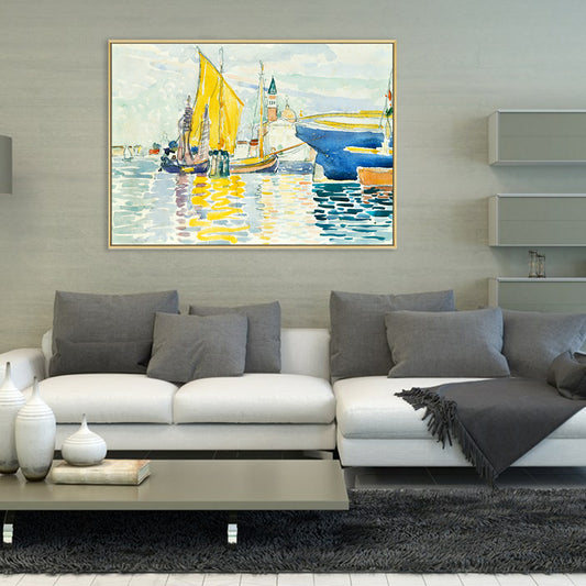 Transportation Wrapped Canvas Traditional Textured Wall Art in Yellow for Dining Room Yellow Clearhalo 'Art Gallery' 'Canvas Art' 'Traditional' Arts' 1708734