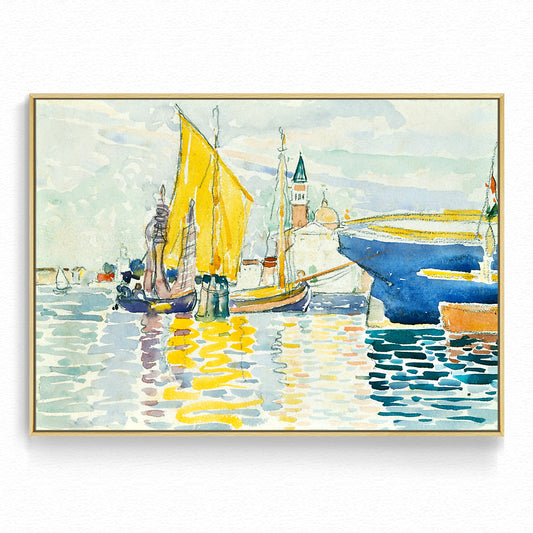 Transportation Wrapped Canvas Traditional Textured Wall Art in Yellow for Dining Room Clearhalo 'Art Gallery' 'Canvas Art' 'Traditional' Arts' 1708737