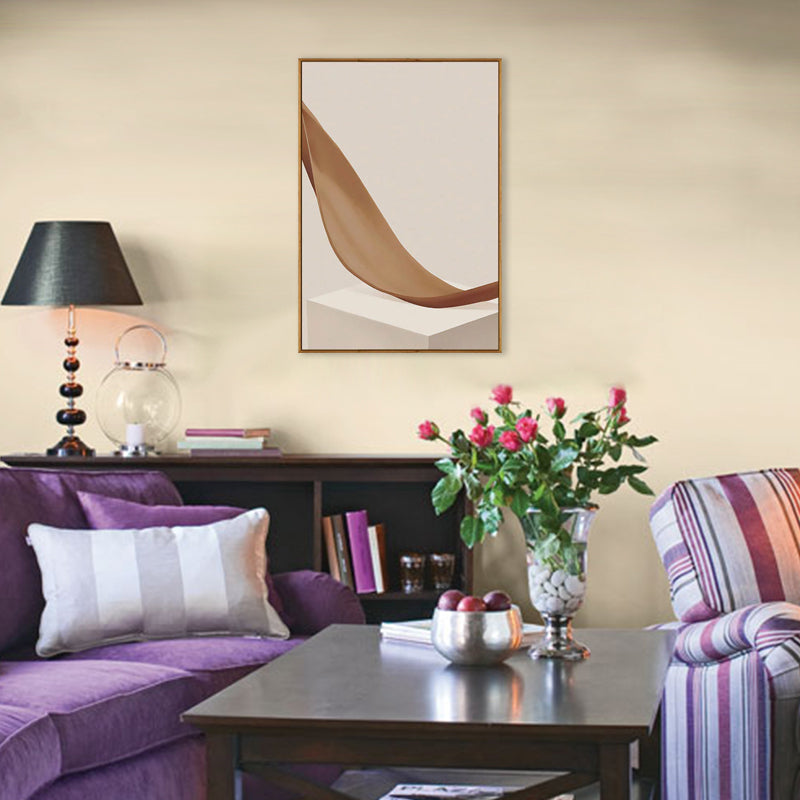 Canvas Textured Painting Nordic Style Abstract Pattern Wall Decor, Multiple Sizes Brown Design 1 Clearhalo 'Arts' 'Canvas Art' 1708795