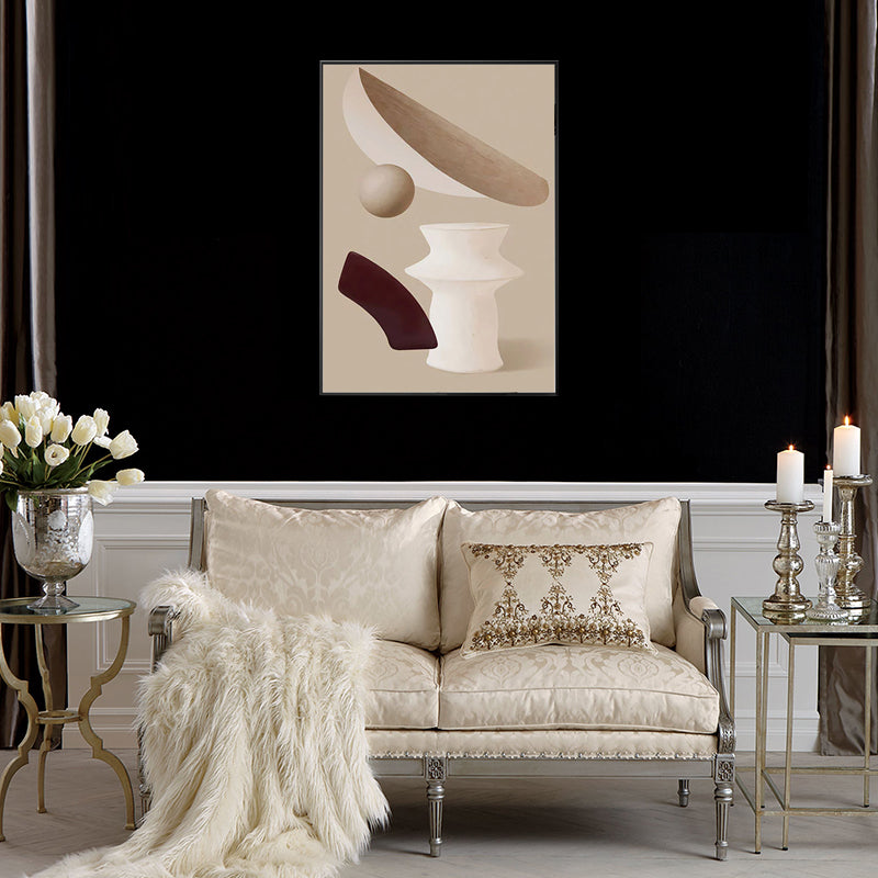 Canvas Textured Painting Nordic Style Abstract Pattern Wall Decor, Multiple Sizes Brown Design 3 Clearhalo 'Arts' 'Canvas Art' 1708801