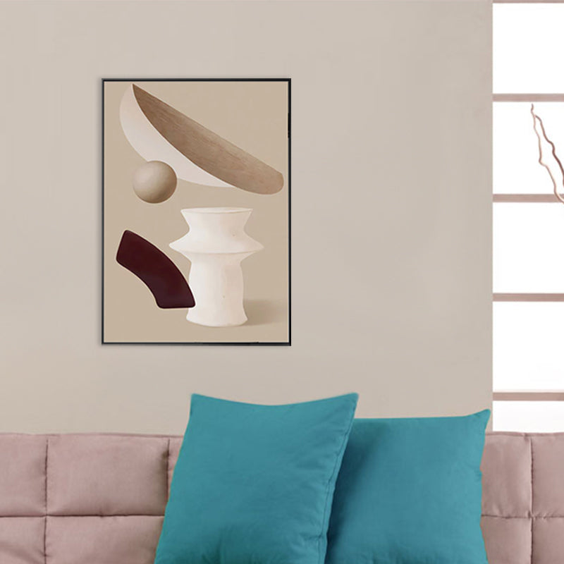 Canvas getextureerde schilderij Noordse stijl abstract patroon wanddecoratie, meerdere maten