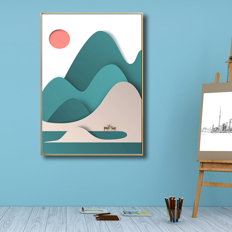 Nordic Nature Landscape Art Print Canvas Textured Light Color Wall Decor for Home Clearhalo 'Arts' 'Canvas Art' 1708825