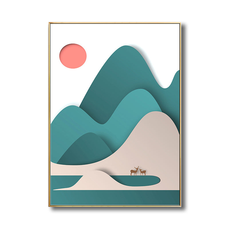 Nordic Nature Landscape Art Print Canvas Textured Light Color Wall Decor for Home Clearhalo 'Arts' 'Canvas Art' 1708826