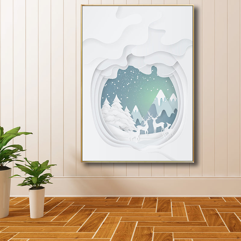 Nordic Nature Landscape Art Print Canvas Textured Light Color Wall Decor for Home Clearhalo 'Arts' 'Canvas Art' 1708831