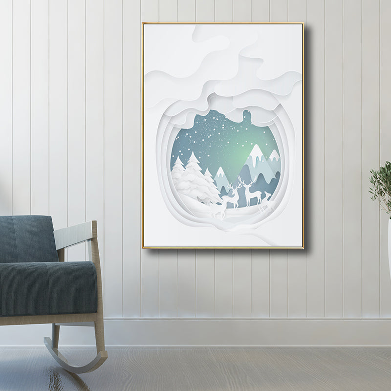 Nordic Nature Landscape Art Print Canvas Textured Light Color Wall Decor for Home Clearhalo 'Arts' 'Canvas Art' 1708832