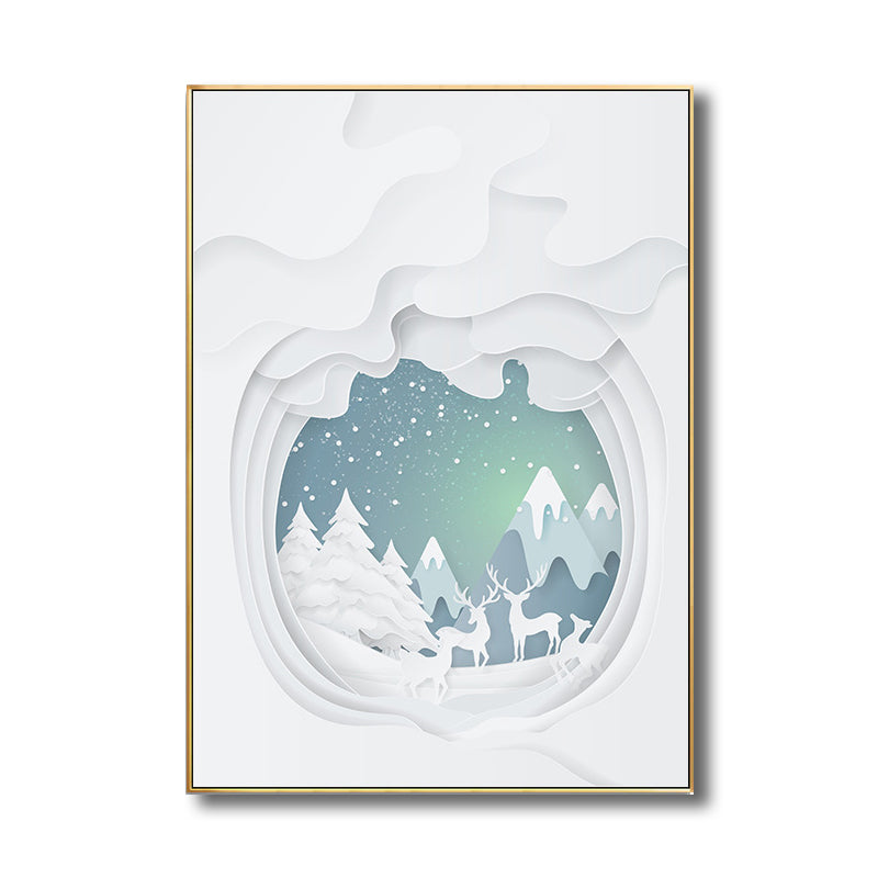 Nordic Nature Landscape Art Print Canvas Textured Light Color Wall Decor for Home Clearhalo 'Arts' 'Canvas Art' 1708833