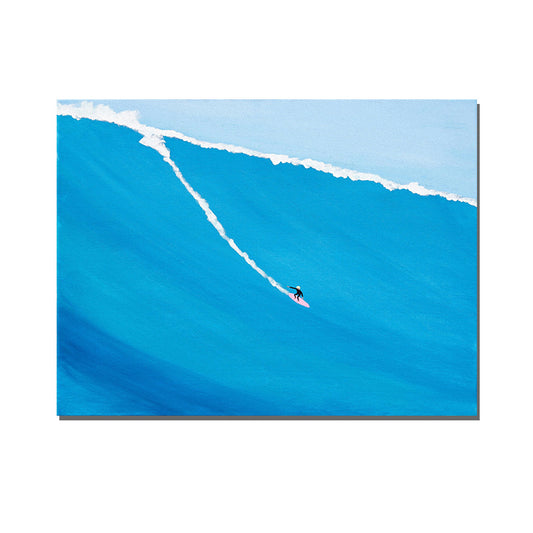 Canvas Textured Painting Tropical Sea Sport Wall Art Decor in Soft Color for Dining Room Clearhalo 'Art Gallery' 'Canvas Art' 'Coastal Art Gallery' 'Tropical' Arts' 1708848