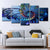 Blue Butterfly Wall Art Peacock Feather Modern Multi-Piece Canvas for Bedroom Blue Clearhalo 'Art Gallery' 'Canvas Art' 'Contemporary Art Gallery' 'Modern' Arts' 1708888