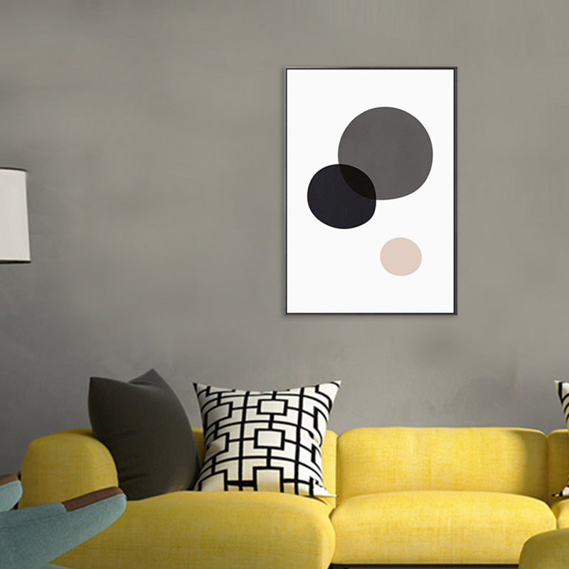 Scandinavian Style Cambered Pattern Art Light Color Textured Wall Decor for Playroom Clearhalo 'Arts' 'Canvas Art' 1708896