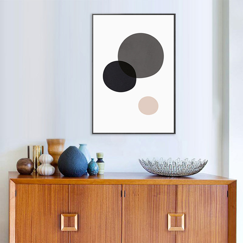 Scandinavian Style Cambered Pattern Art Light Color Textured Wall Decor for Playroom Clearhalo 'Arts' 'Canvas Art' 1708897