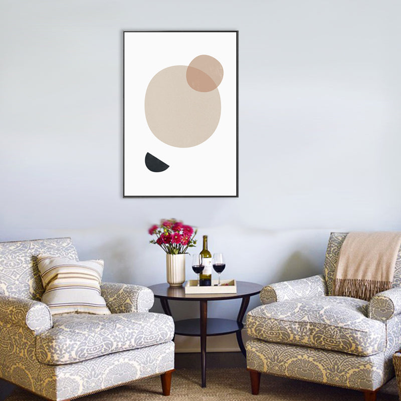 Scandinavian Style Cambered Pattern Art Light Color Textured Wall Decor for Playroom Beige Clearhalo 'Arts' 'Canvas Art' 1708902