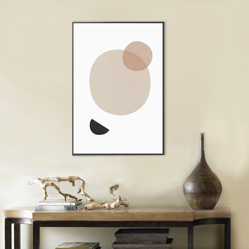 Scandinavian Style Cambered Pattern Art Light Color Textured Wall Decor for Playroom Clearhalo 'Arts' 'Canvas Art' 1708903