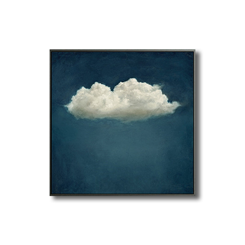 Cartoon Cloud Art Print Blue Wall Decor for Living Room, Multiple Sizes Available Clearhalo 'Art Gallery' 'Canvas Art' 'Kids' Arts' 1708972
