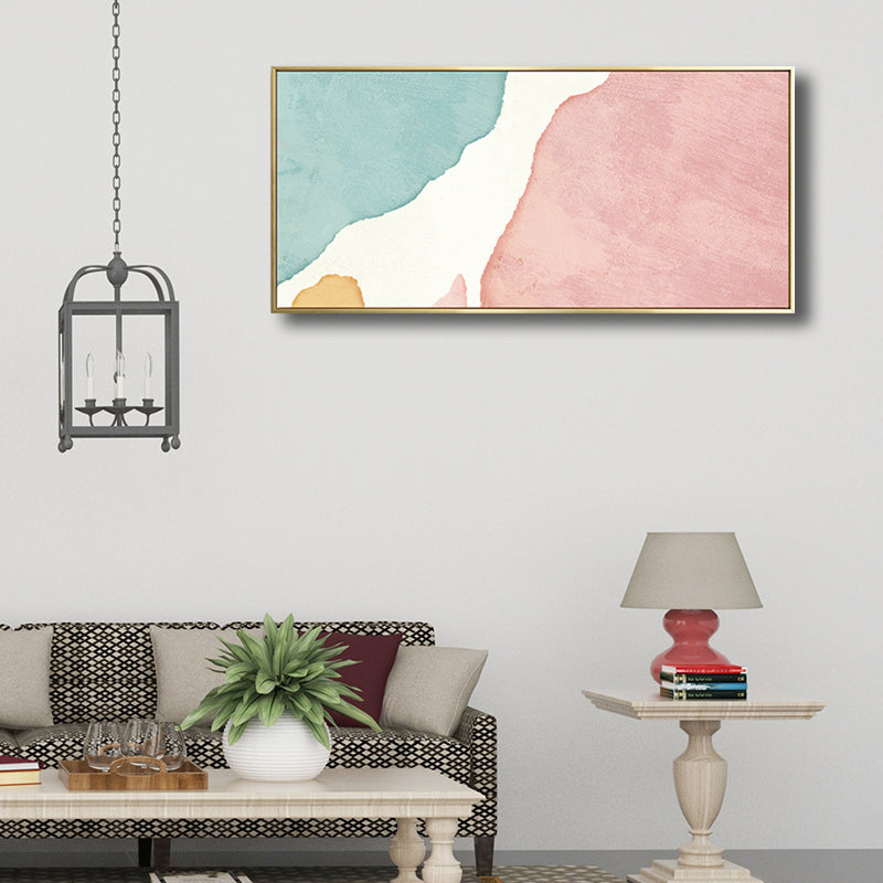 Irregular Abstract Pattern Painting in Pink Contemporary Style Canvas for Kitchen Clearhalo 'Art Gallery' 'Canvas Art' 'Contemporary Art Gallery' 'Modern' Arts' 1709012