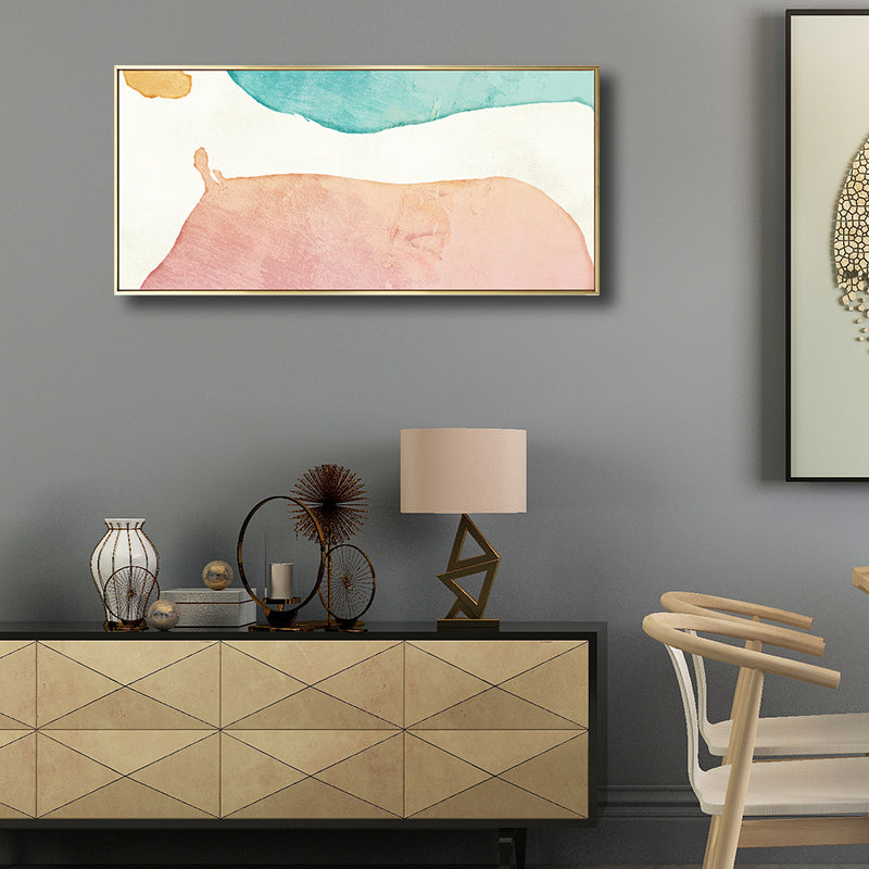 Irregular Abstract Pattern Painting in Pink Contemporary Style Canvas for Kitchen Pink Design 3 Clearhalo 'Art Gallery' 'Canvas Art' 'Contemporary Art Gallery' 'Modern' Arts' 1709022