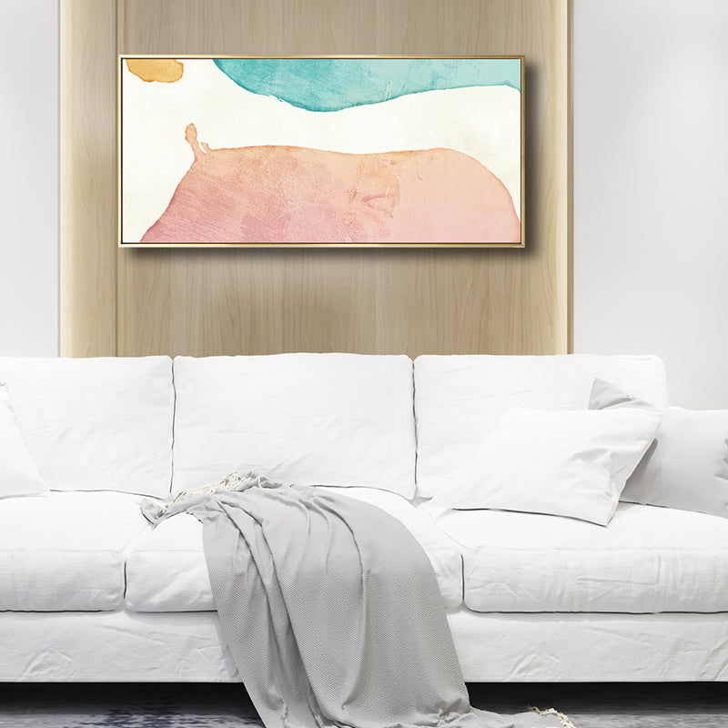 Irregular Abstract Pattern Painting in Pink Contemporary Style Canvas for Kitchen Clearhalo 'Art Gallery' 'Canvas Art' 'Contemporary Art Gallery' 'Modern' Arts' 1709023