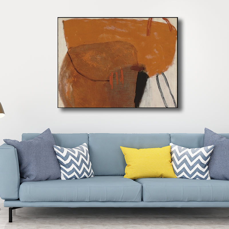 Abstract Pattern Wall Art Decor Brown Modern Canvas Print for Living Room, Multiple Sizes Clearhalo 'Art Gallery' 'Canvas Art' 'Contemporary Art Gallery' 'Modern' Arts' 1709082