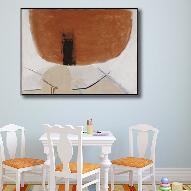 Abstract Pattern Wall Art Decor Brown Modern Canvas Print for Living Room, Multiple Sizes Clearhalo 'Art Gallery' 'Canvas Art' 'Contemporary Art Gallery' 'Modern' Arts' 1709089