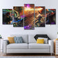 LOL World of Warcraft Art Print Yellow Canvas Made Wall Decor for Room, Multi-Piece Clearhalo 'Art Gallery' 'Canvas Art' 'Kids' Arts' 1709140