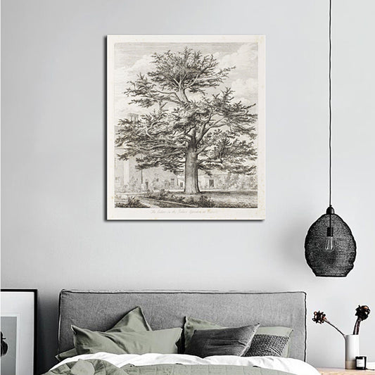 Pencil Towering Trees Painting Minimalism Style Canvas Textured Wall Print in Gray Grey Clearhalo 'Art Gallery' 'Canvas Art' 'Contemporary Art Gallery' 'Contemporary Art' 'Minimalism' 'Minimalist Art Gallery' 'Scandinavian' Arts' 1709159
