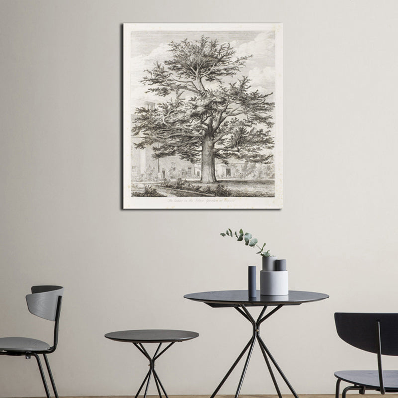 Pencil Towering Trees Painting Minimalism Style Canvas Textured Wall Print in Gray Clearhalo 'Art Gallery' 'Canvas Art' 'Contemporary Art Gallery' 'Contemporary Art' 'Minimalism' 'Minimalist Art Gallery' 'Scandinavian' Arts' 1709160