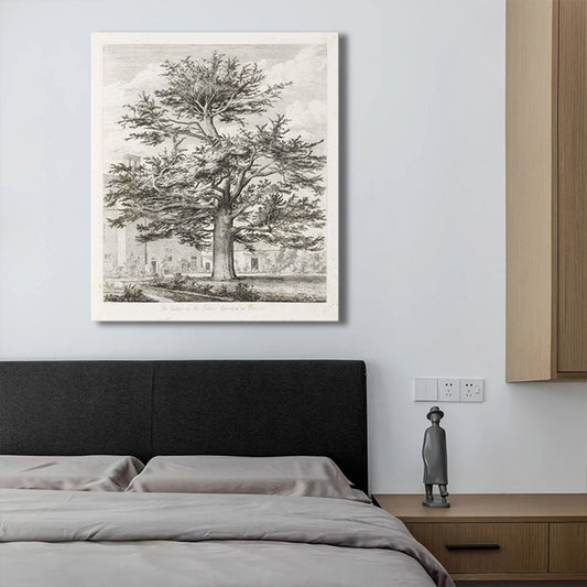 Pencil Towering Trees Painting Minimalism Style Canvas Textured Wall Print in Gray Clearhalo 'Art Gallery' 'Canvas Art' 'Contemporary Art Gallery' 'Contemporary Art' 'Minimalism' 'Minimalist Art Gallery' 'Scandinavian' Arts' 1709161