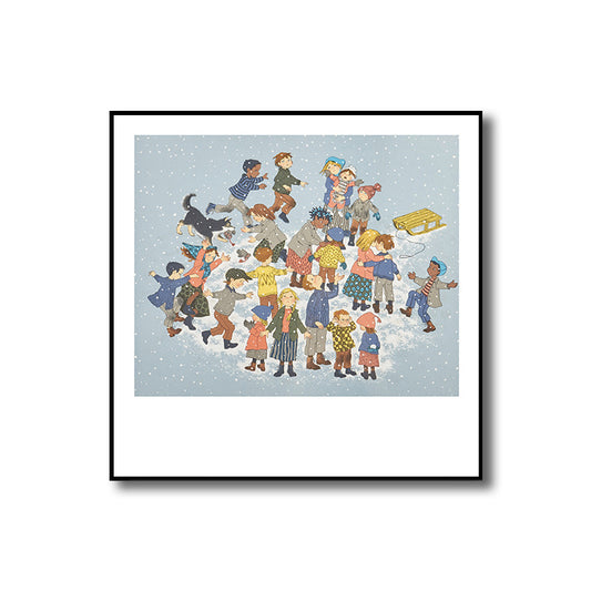 Kid Players Drawing Print Canvas Art Soft Color Textured Wall Decor for Living Room Clearhalo 'Art Gallery' 'Canvas Art' 'Kids' Arts' 1709169
