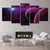 Universe Wall Art Kids Dreamy Planet and Stars Canvas Print in Purple for Bedroom Purple Clearhalo 'Art Gallery' 'Canvas Art' 'Kids' Arts' 1709201