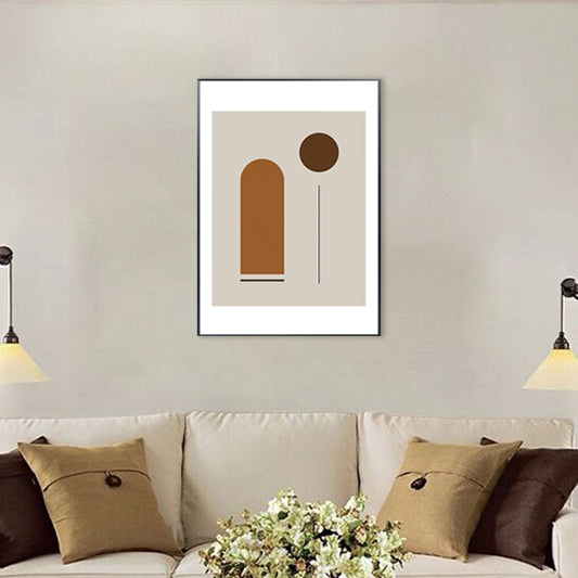 Nordic Geometric Pattern Painting Pastel Color Kitchen Backsplash Wall Art Print Clearhalo 'Arts' 'Canvas Art' 1709231