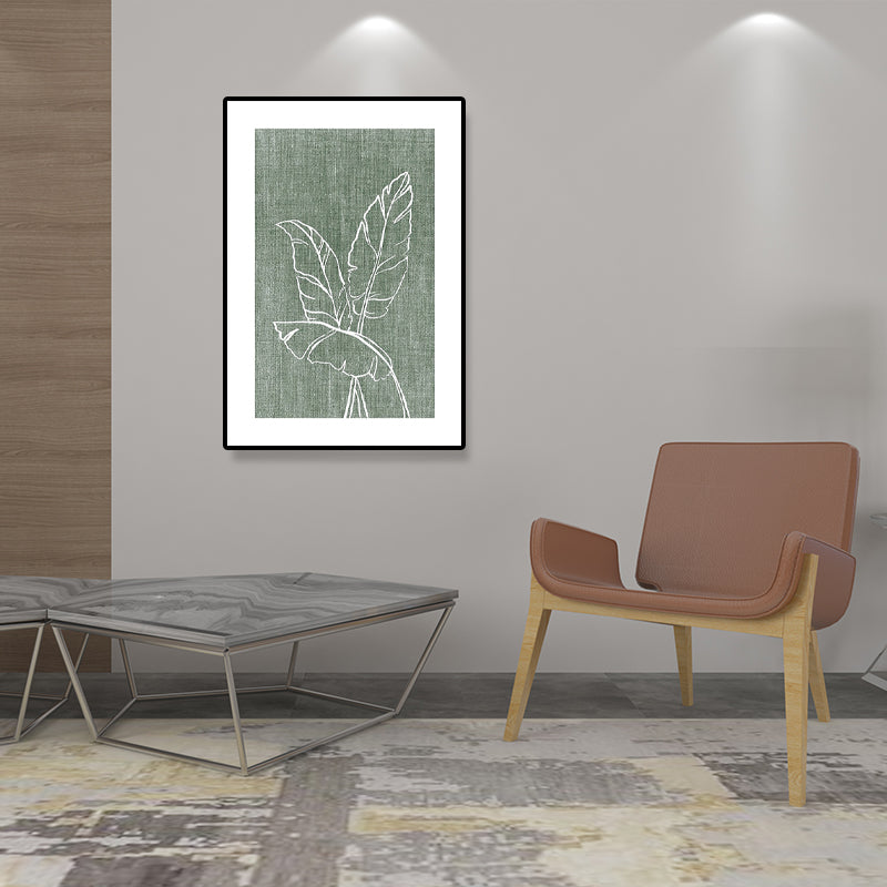 Minimalism Botanical and Vase Painting Green Girls Bedroom Wall Art, Multiple Sizes Green Design 1 Clearhalo 'Art Gallery' 'Canvas Art' 'Contemporary Art Gallery' 'Contemporary Art' 'Minimalism' 'Minimalist Art Gallery' 'Scandinavian' Arts' 1709260