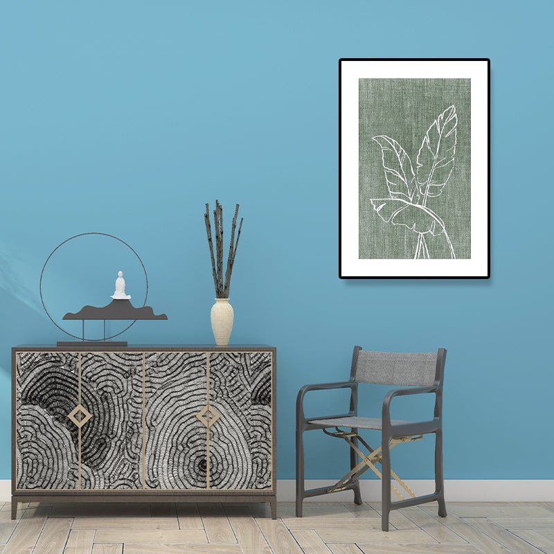 Minimalism Botanical and Vase Painting Green Girls Bedroom Wall Art, Multiple Sizes Clearhalo 'Art Gallery' 'Canvas Art' 'Contemporary Art Gallery' 'Contemporary Art' 'Minimalism' 'Minimalist Art Gallery' 'Scandinavian' Arts' 1709261