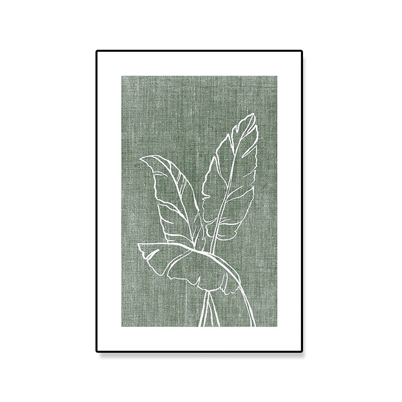 Minimalism Botanical and Vase Painting Green Girls Bedroom Wall Art, Multiple Sizes Clearhalo 'Art Gallery' 'Canvas Art' 'Contemporary Art Gallery' 'Contemporary Art' 'Minimalism' 'Minimalist Art Gallery' 'Scandinavian' Arts' 1709262