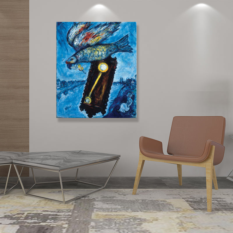 Fish in the River Painting Cartoon Textured Living Room Wall Art Decor, Multiple Sizes Clearhalo 'Art Gallery' 'Canvas Art' 'Kids' Arts' 1709315