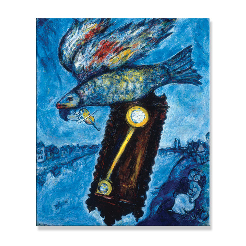 Fish in the River Painting Cartoon Textured Living Room Wall Art Decor, Multiple Sizes Clearhalo 'Art Gallery' 'Canvas Art' 'Kids' Arts' 1709316